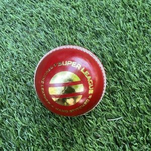 Eleven Super League Red leather cricket Ball - Image 3