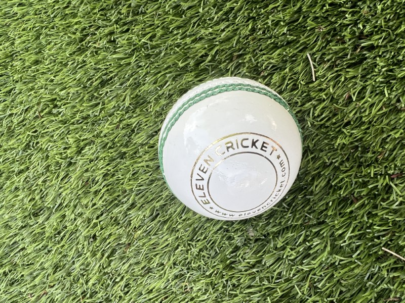Eleven Super Test White Leather Cricket Ball - Image 3