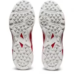 Asics Gel Peake White Electric Red RUBBER CRICKET SHOES - Image 6