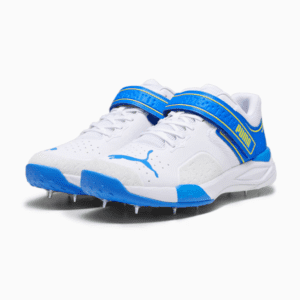 PUMA Bowling 22.1 Cricket Shoes - White-Elektro Green-Bluemazing